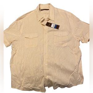 Men’ Dress shirt sleeve button down shirt Perry Ellis XL -NWT